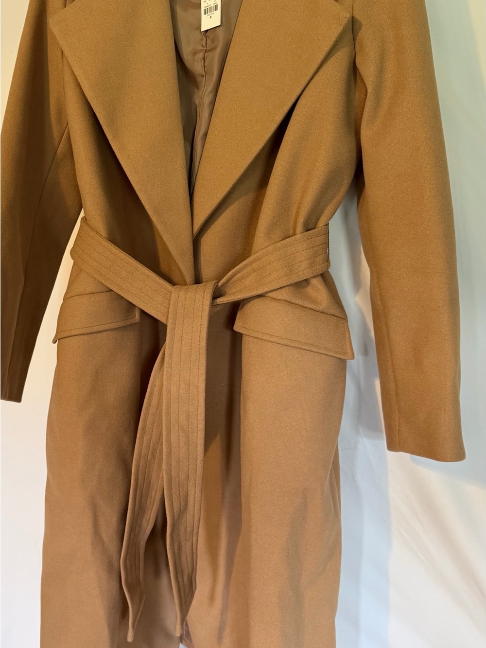 Express Camel Belted Trench Coat